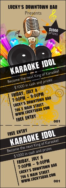 Karaoke Event Ticket