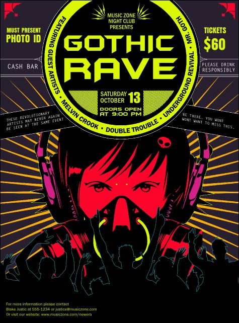 Goth Rave Flyer Product Front