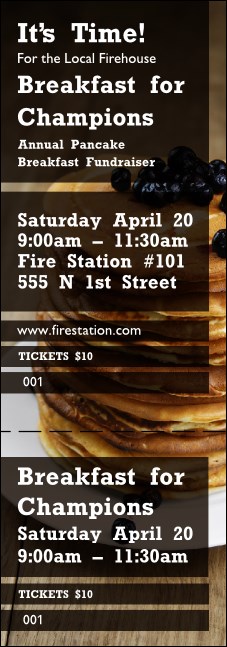 Pancake Breakfast Event Ticket Product Front