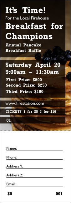 Pancake Breakfast Raffle Ticket