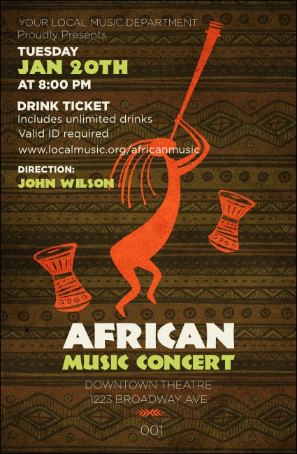 African Music Drink Ticket