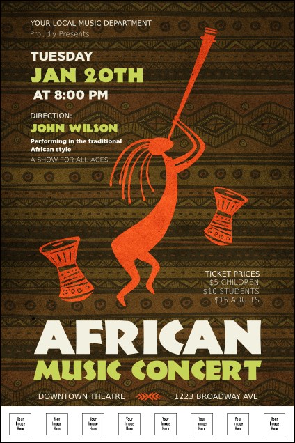 African Music Logo Poster