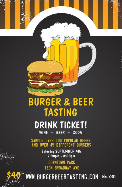 Burgers and Beer Drink Ticket