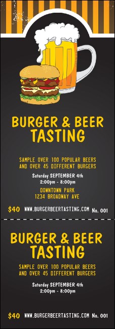 Burgers and Beer Event Ticket Product Front