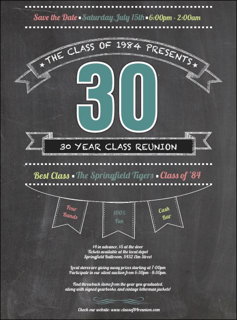 Class Reunion Flyer Product Front