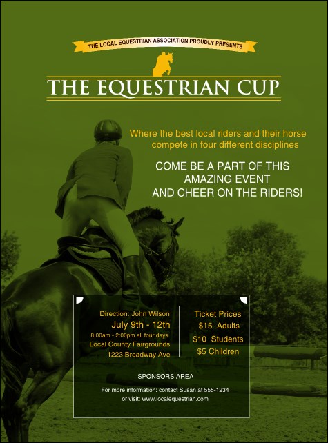 Equestrian Flyer Product Front