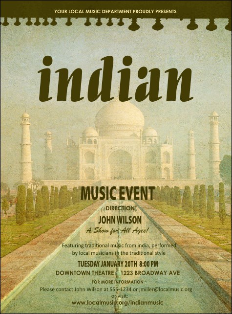 Indian Music Flyer Product Front