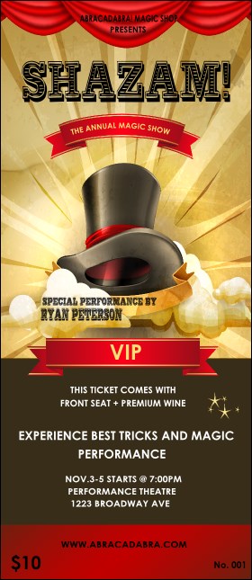 Magic Show poster design template. Magic show flyer design with