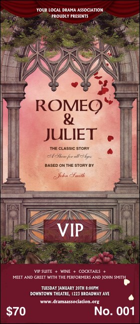 Romeo and Juliet VIP Pass Product Front