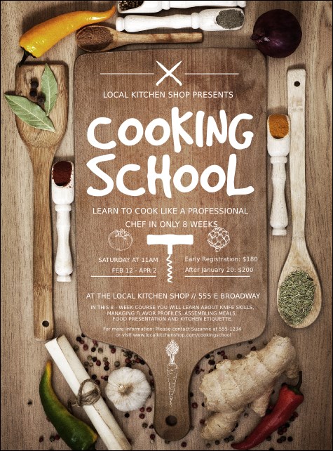 Cooking School Flyer