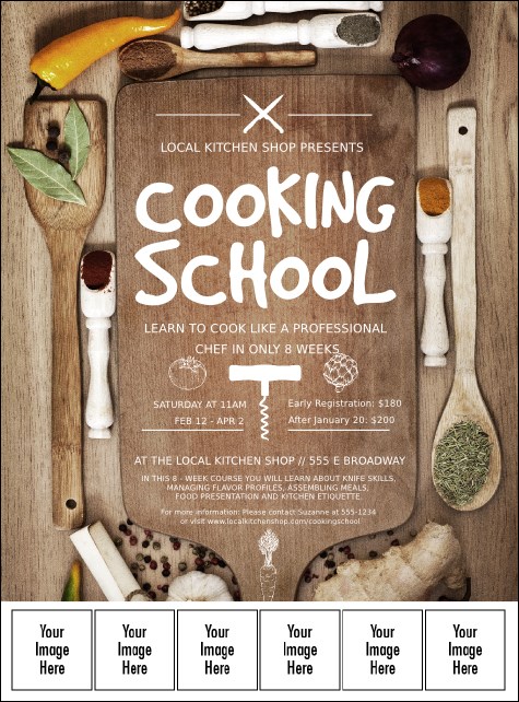 Cooking School Logo Flyer Product Front