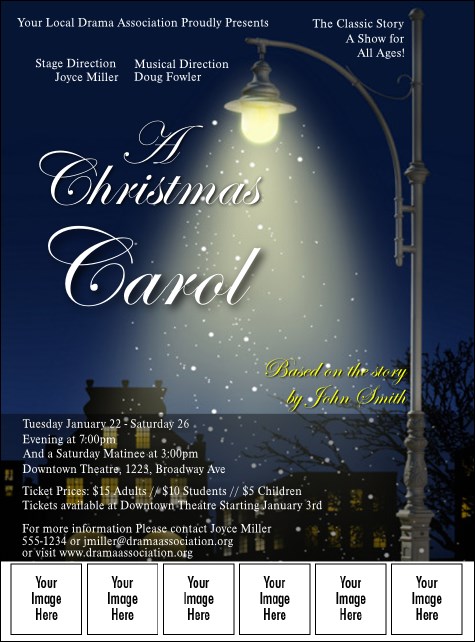 Christmas Carol Logo Flyer