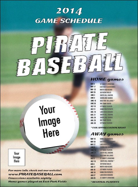 Baseball Schedule Flyer Product Front