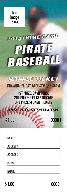 Baseball Schedule Raffle Ticket