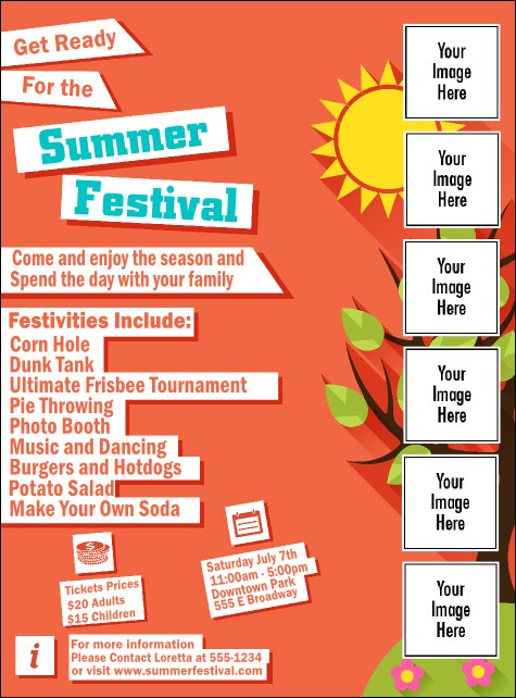 Summer Cut Paper Logo  Flyer