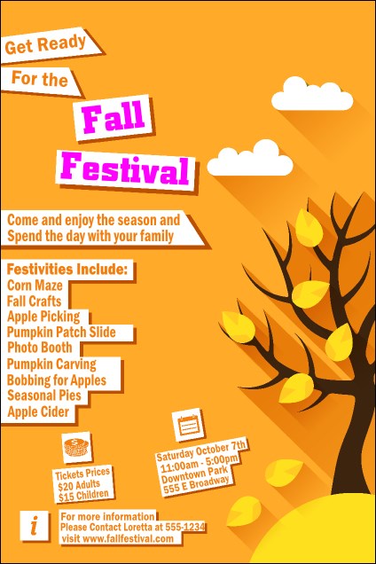 Fall Cut Paper Poster