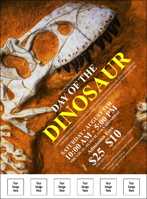 Dinosaur Logo Flyer Product Front