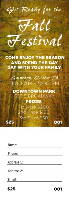 Fall Raffle Ticket