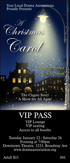 Christmas Carol VIP Pass Product Front