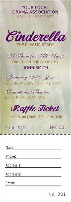 Cinderella Raffle Ticket