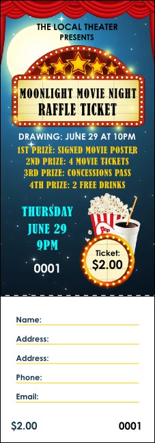 Movie Night Raffle Ticket