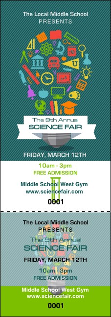 Science Fair Event Ticket Product Front