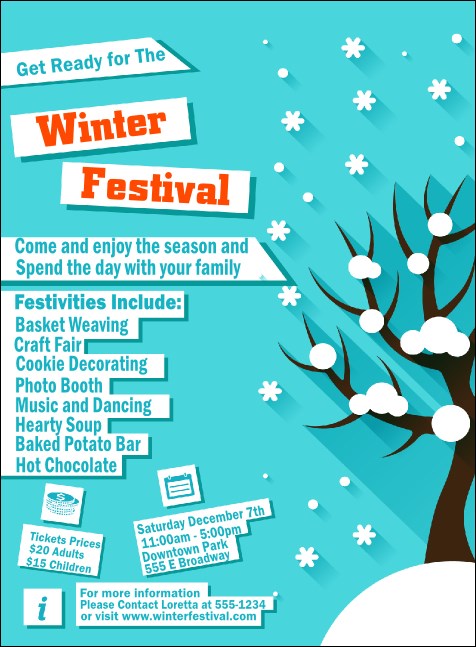 Winter Cut Paper Invitation Product Front
