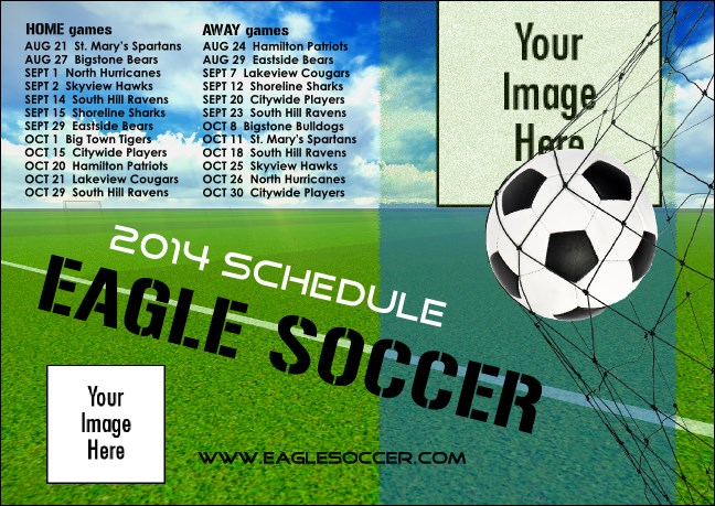 Soccer Schedule Postcard Product Front