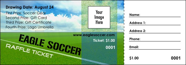 Soccer Schedule Raffle Ticket