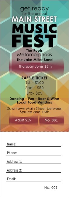 Music Festival Raffle Ticket