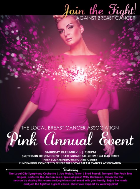 Breast Cancer Bokeh Flyer Product Front