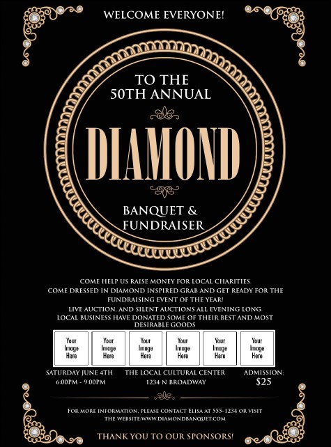 Diamonds Black Logo Flyer Product Front