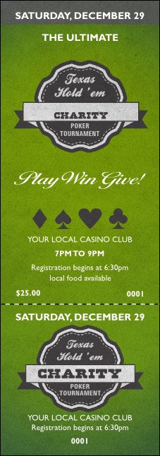 Texas Hold 'Em Event Ticket