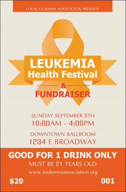 Leukemia Drink Ticket