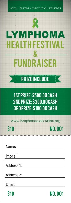 Lymphoma Raffle Ticket