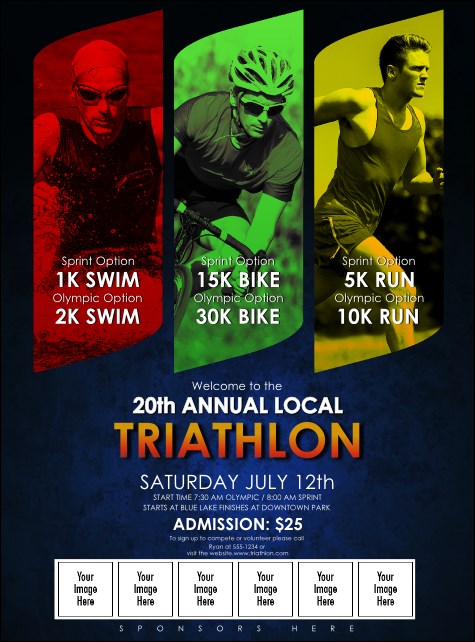 Triathlon Logo Flyer