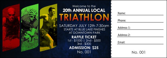 Triathlon Raffle Ticket