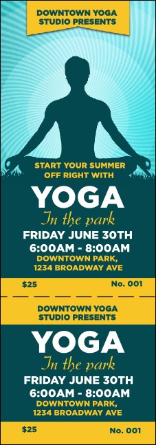 Yoga Meditation Event Ticket Product Front