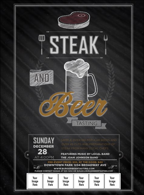 Steak & Beer Logo Flyer Product Front