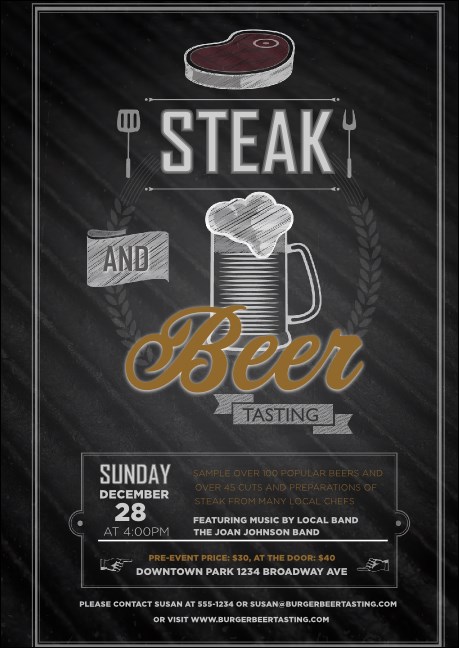 Steak & Beer Postcard Product Front