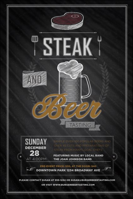 Steak & Beer Poster Product Front