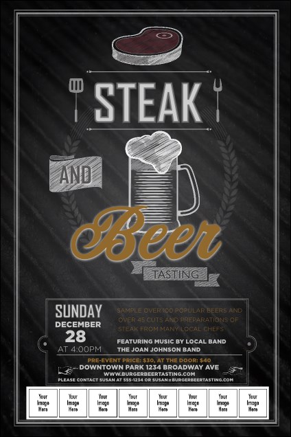 Steak & Beer Logo Poster Product Front