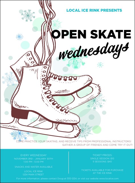 Ice Skating Flyer Product Front