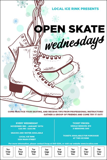 Ice Skating Logo Poster