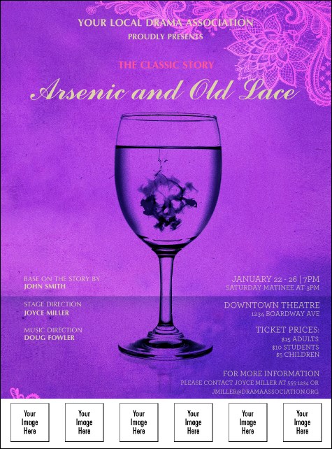 Arsenic & Old Lace Logo Flyer Product Front