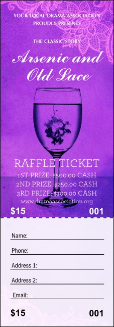 Arsenic & Old Lace Raffle Ticket