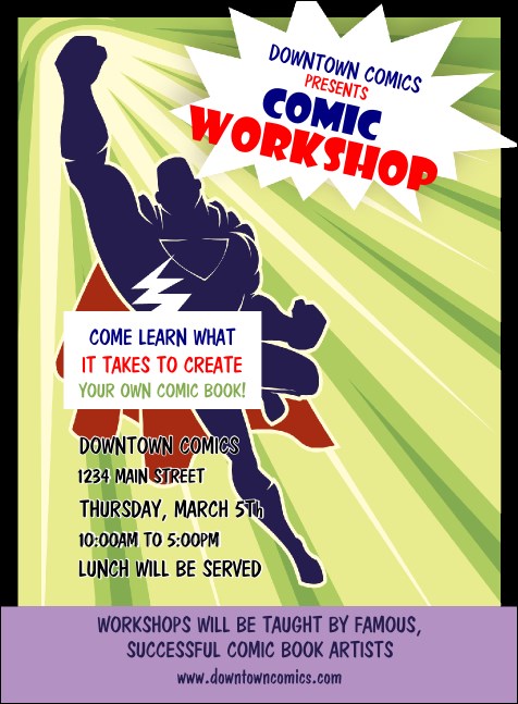 Comic Book Invitation