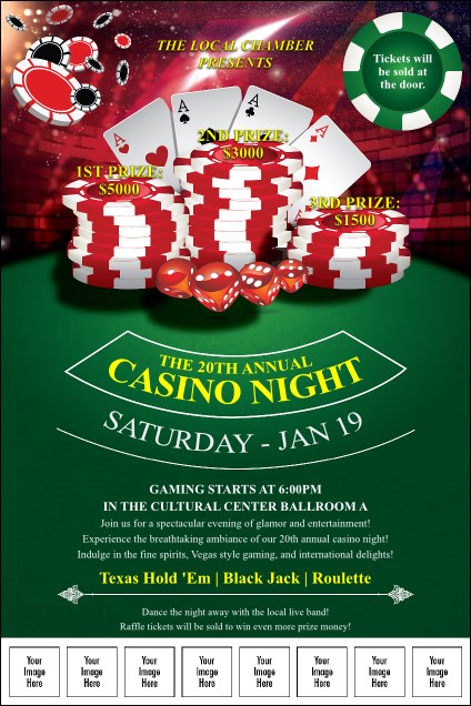 Casino Chips Logo Poster