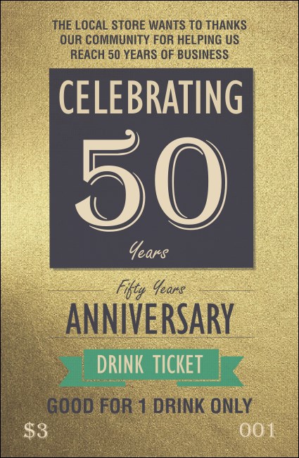 50th Anniversary Drink Ticket