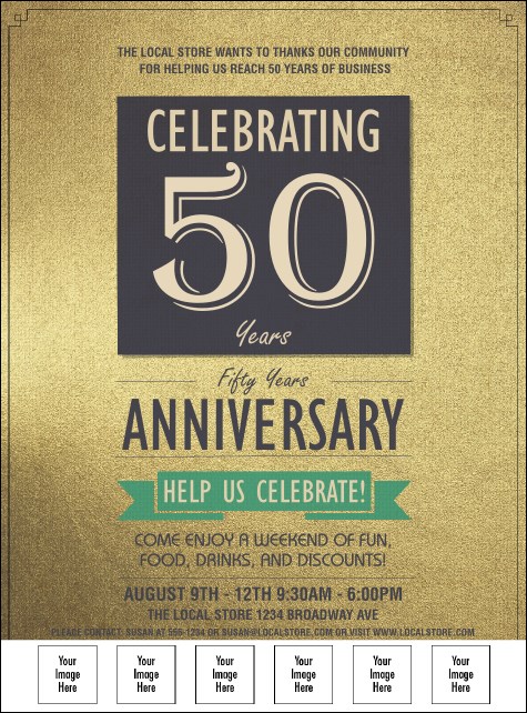 50th Anniversary Logo Flyer Product Front